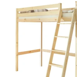 Kinder Wohnen Hochbett Mariel aus Kiefer Massivholz