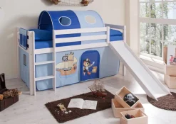 Kinder Wohnen Hochbett Martey in Kiefer Massivholz