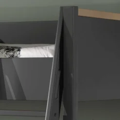 Kinder Wohnen Hochbett mit Schreibtisch und Schrank - Lilova (vierteilig)