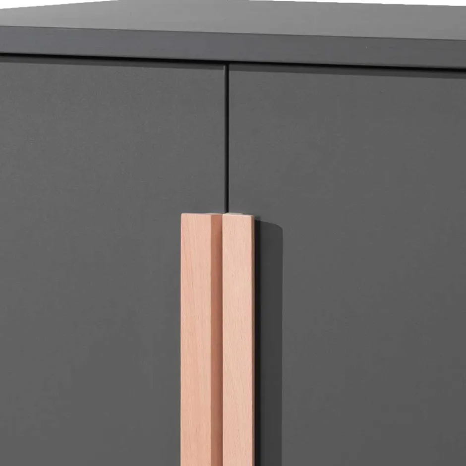 Kinder Wohnen Hochbett mit Schreibtisch und Schrank - Lilova (vierteilig)