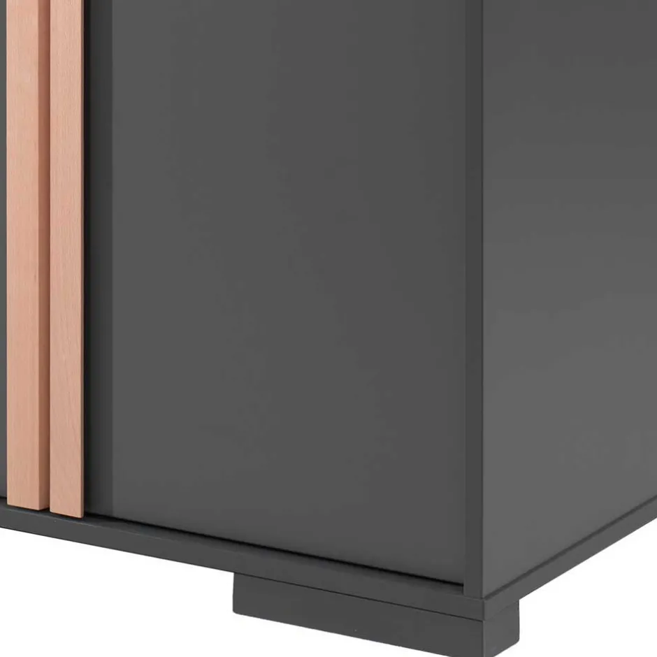 Kinder Wohnen Hochbett mit Schreibtisch und Schrank - Lilova (vierteilig)