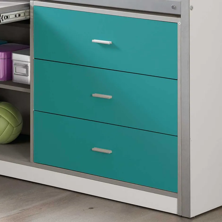 Hochbett Nowy in Blau^Wohnen