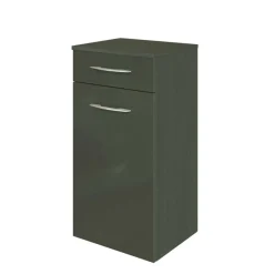 Wohnen Hochglanz Bad Unterschrank in Dunkelgrau Mladen für Wandmontage