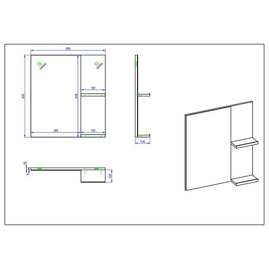 Hochglanz Badeinrichtung in Weiß - Vauflos (dreiteilig)^Wohnen Hot