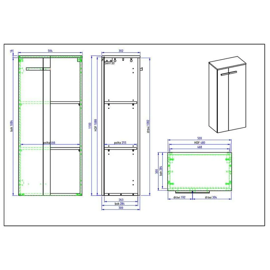 Hochglanz Badeinrichtung in Weiß - Vauflos (dreiteilig)^Wohnen Hot