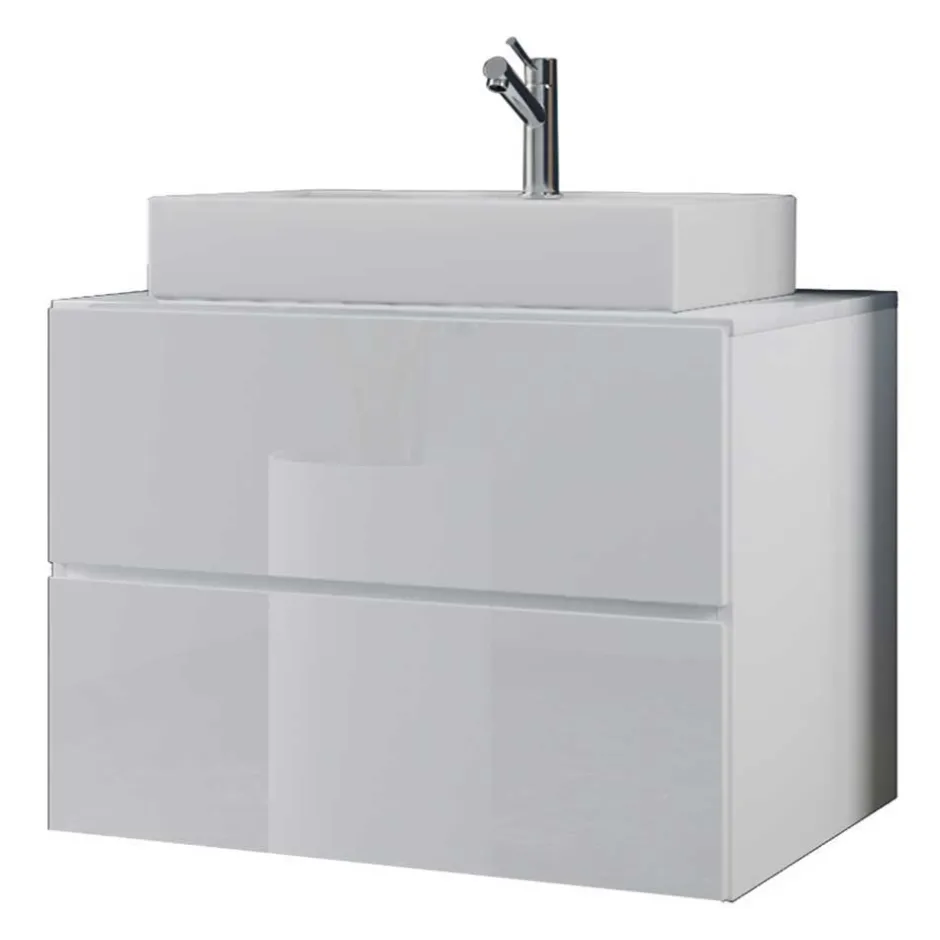 Hochglanz Badezimmermöbel Set in Weiß - Hillary (vierteilig)^Wohnen Best