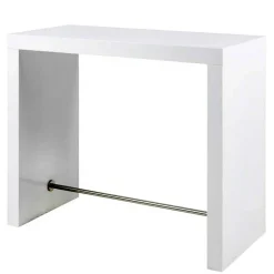 Wohnen Hochglanz Bartisch in Weiß - modern - Marciana