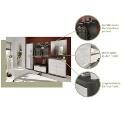 Hochglanz Dielenmöbel Set - Nancys (dreiteilig)^Wohnen Online