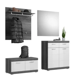 Hochglanz Flureinrichtung Set - Nancys (vierteilig)^Wohnen Outlet