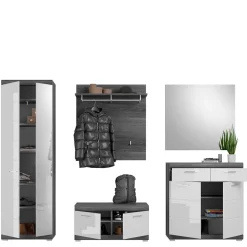 Hochglanz Flurmäbel Kombination - Nancys (fünfteilig)^Wohnen