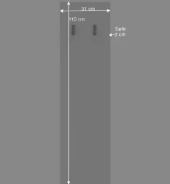Wohnen Hochglanz Garderobenpaneel in Weiß - Castalla