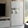 Wohnen Hochglanz Highboard Tacroma in Weiß Glas