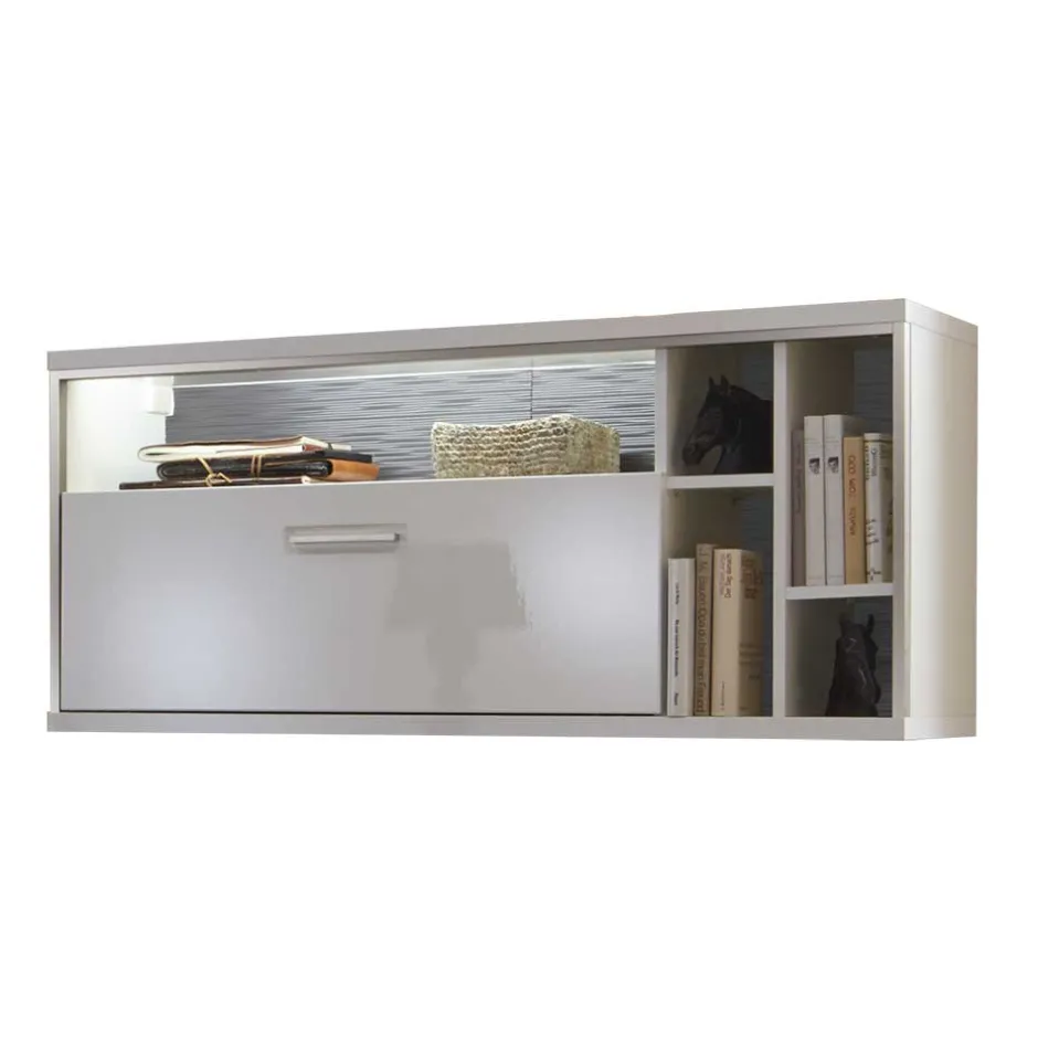 Wohnen Hochglanz Hängeschrank Tacroma in Weiß