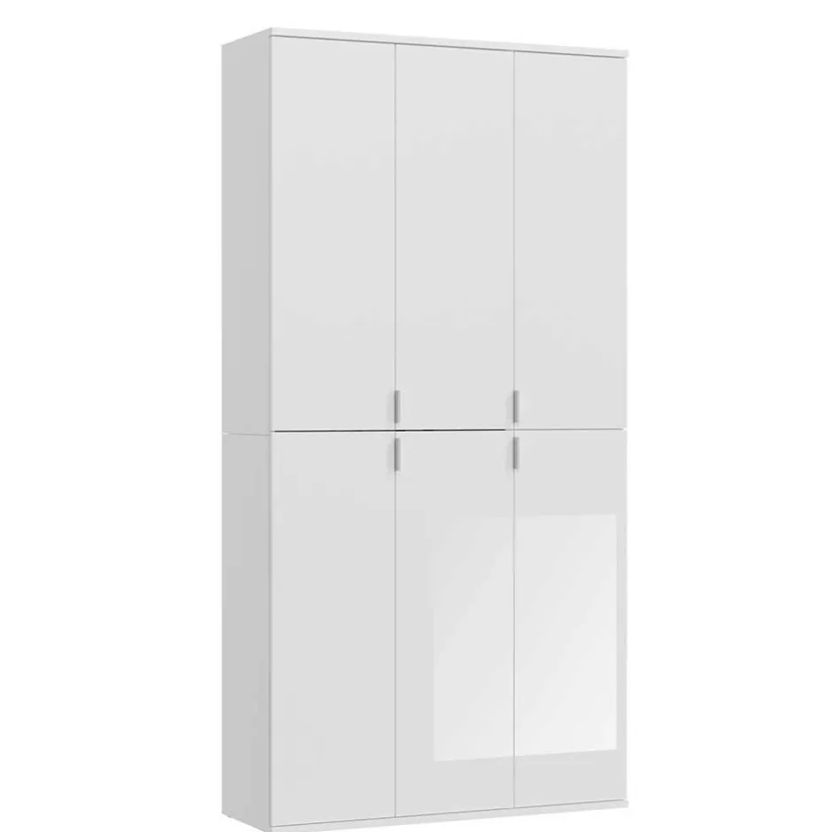 Wohnen Hochglanz Kleiderschrank 6-türig - Ejulia (zweiteilig)