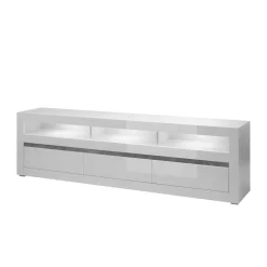 Hochglanz Lowboard fürs TV in Weiß Mextra mit 3 Schubladen^Wohnen Online