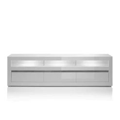 Hochglanz Lowboard fürs TV in Weiß Mextra mit 3 Schubladen^Wohnen Online