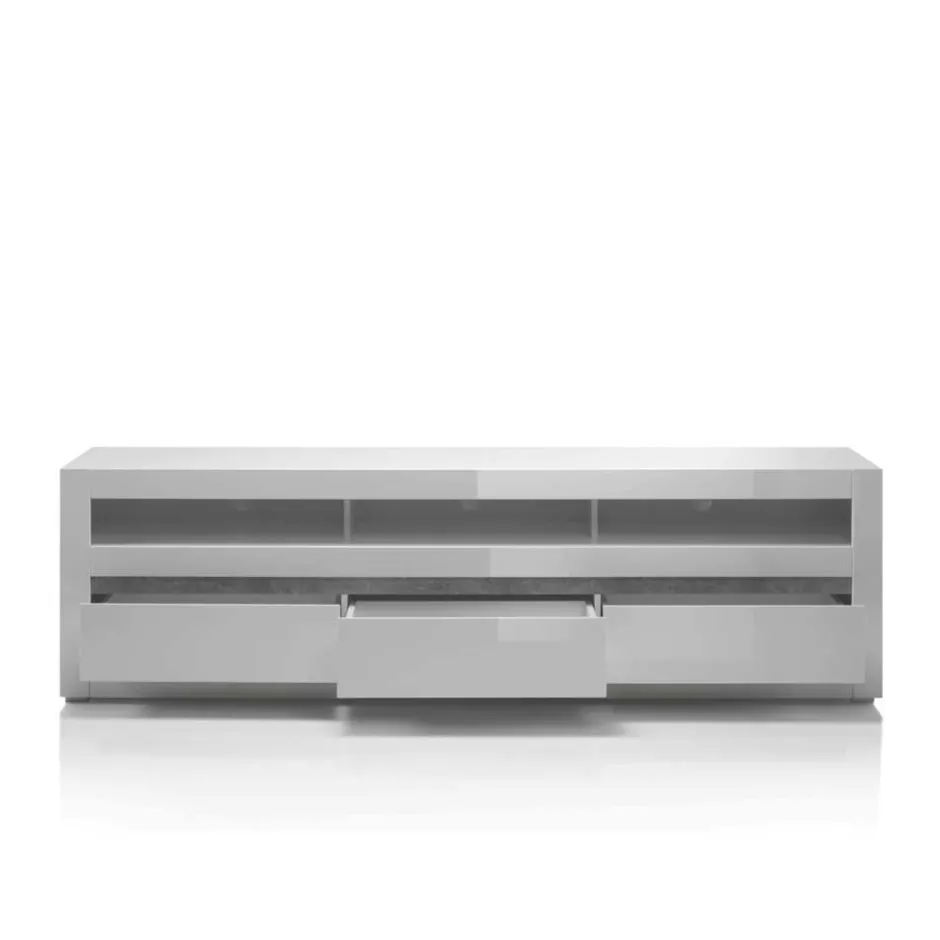 Hochglanz Lowboard fürs TV in Weiß Mextra mit 3 Schubladen^Wohnen Online