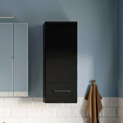 Hochglanz Oberschrank fürs Bad in Schwarz - Culina^Wohnen Discount
