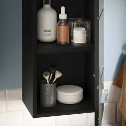 Hochglanz Oberschrank fürs Bad in Schwarz - Culina^Wohnen Discount