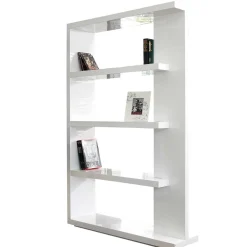 Wohnen Hochglanz Raumteiler Design Regal in Weiß - Jasmon