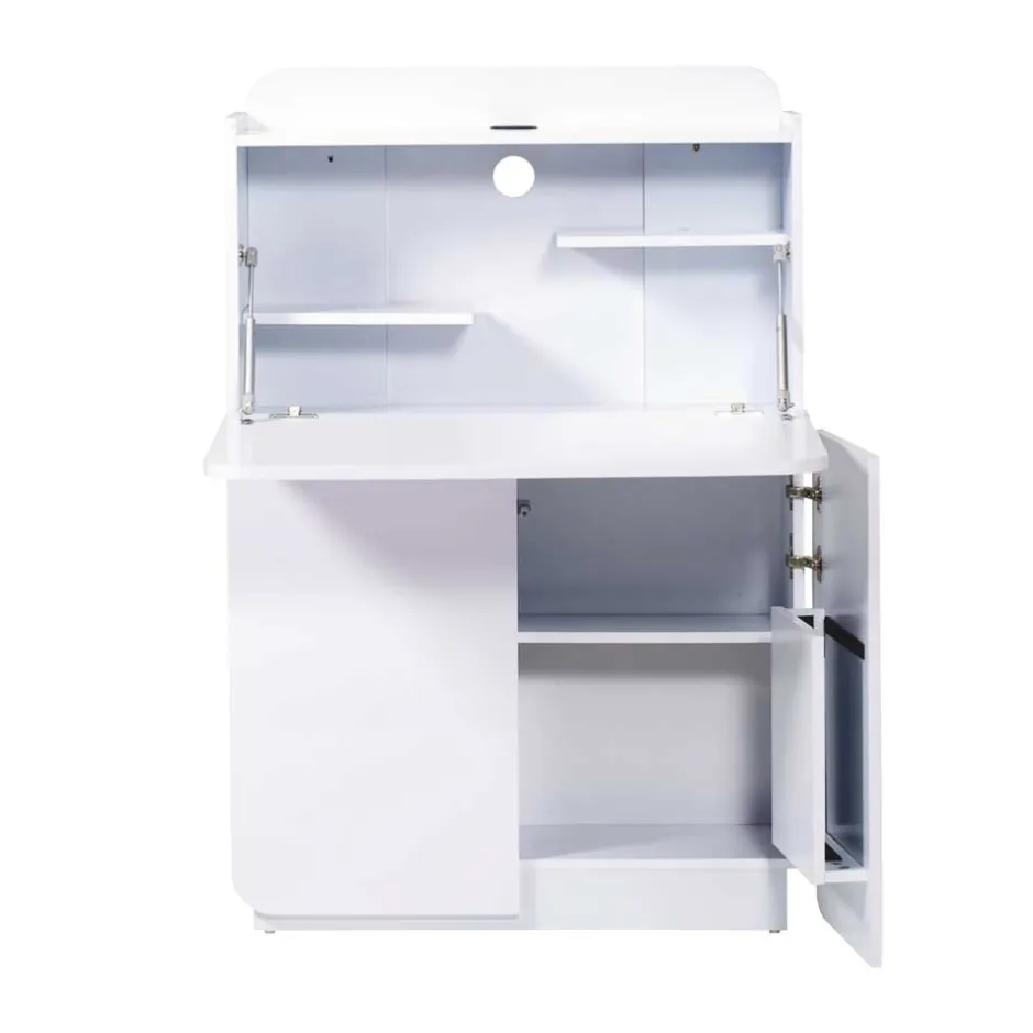 Hochglanz Sekretär Vignola in Weiß^Wohnen Clearance