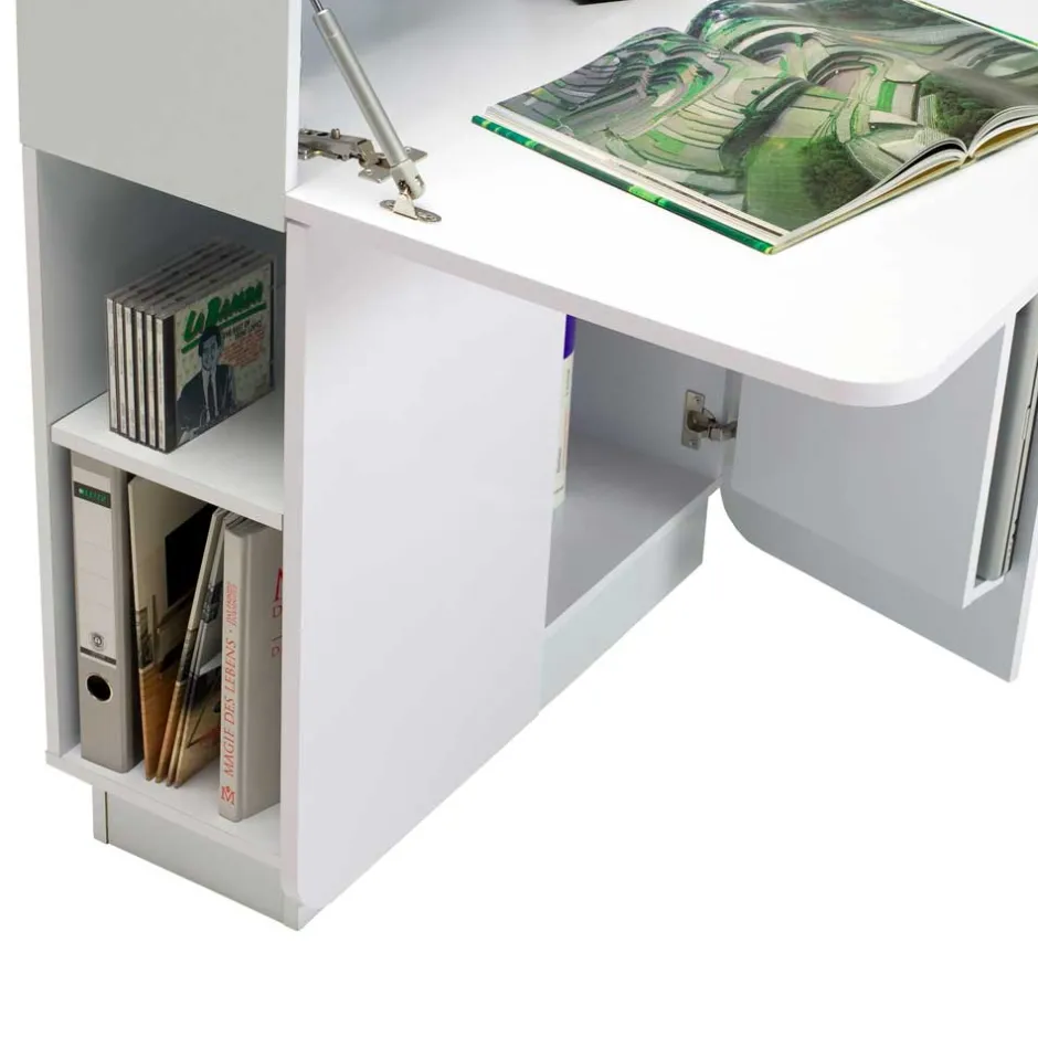 Hochglanz Sekretär Vignola in Weiß^Wohnen Clearance