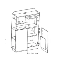 Hochglanz Sekretär Vignola in Weiß^Wohnen Clearance