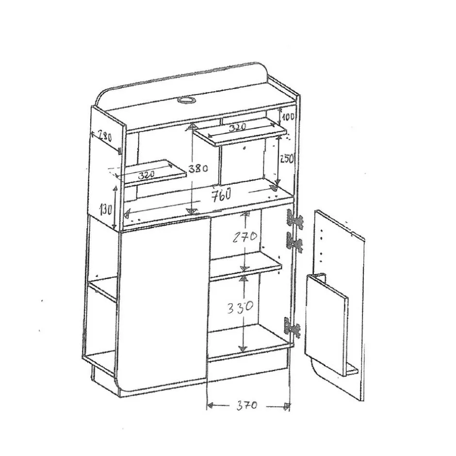 Hochglanz Sekretär Vignola in Weiß^Wohnen Clearance