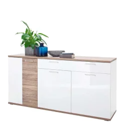 Hochglanz Sideboard in Weiß - Icadro^Wohnen New