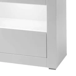 Hochglanz Sideboard in Weiß mit 2 Glaseinsätzen Mextra & Beton Dekor^Wohnen Best