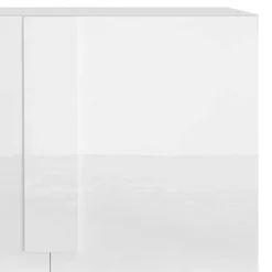 Wohnen Hochglanz Sideboard mit 4 Türen in Weiß - Kerym