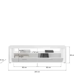 Hochglanz TV Board mit LED Beleuchtung - Gomata^Wohnen New