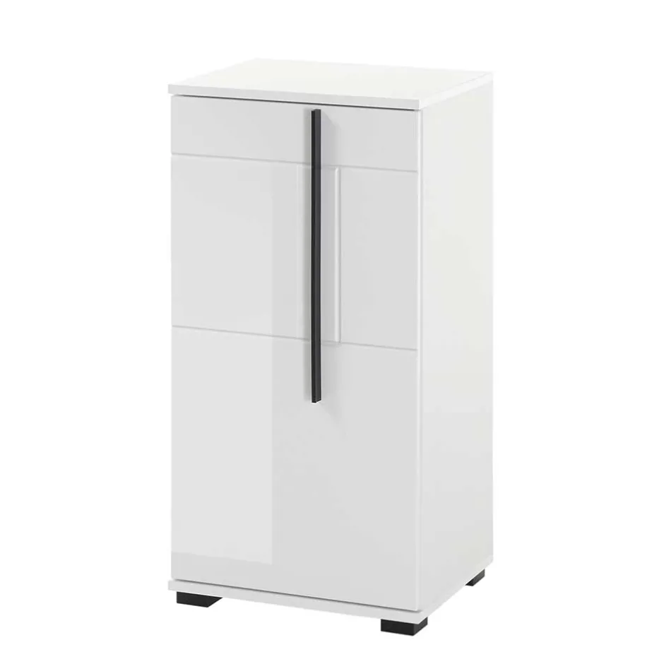 Wohnen Hochglanz Unterschrank fürs Bad in Weiß - Ingmesan