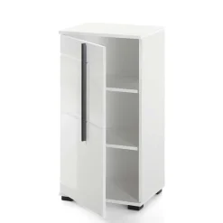 Wohnen Hochglanz Unterschrank fürs Bad in Weiß - Ingmesan