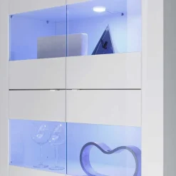 Hochglanz Vitrinenschrank in Weiß - Sogno^Wohnen Online