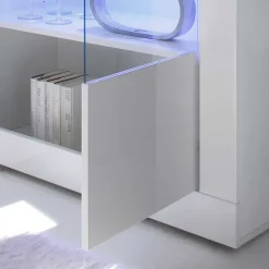 Hochglanz Vitrinenschrank in Weiß - Sogno^Wohnen Online