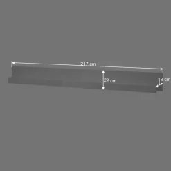 Hochglanz Wohnkombination in Weiß Mextra mit Beton Dekor & Glas (vierteilig)^Wohnen Hot