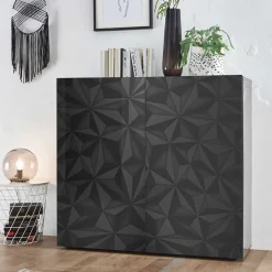 Hochglanz Wohnzimmermöbel in Grau - Kuriasna (dreiteilig)^Wohnen New