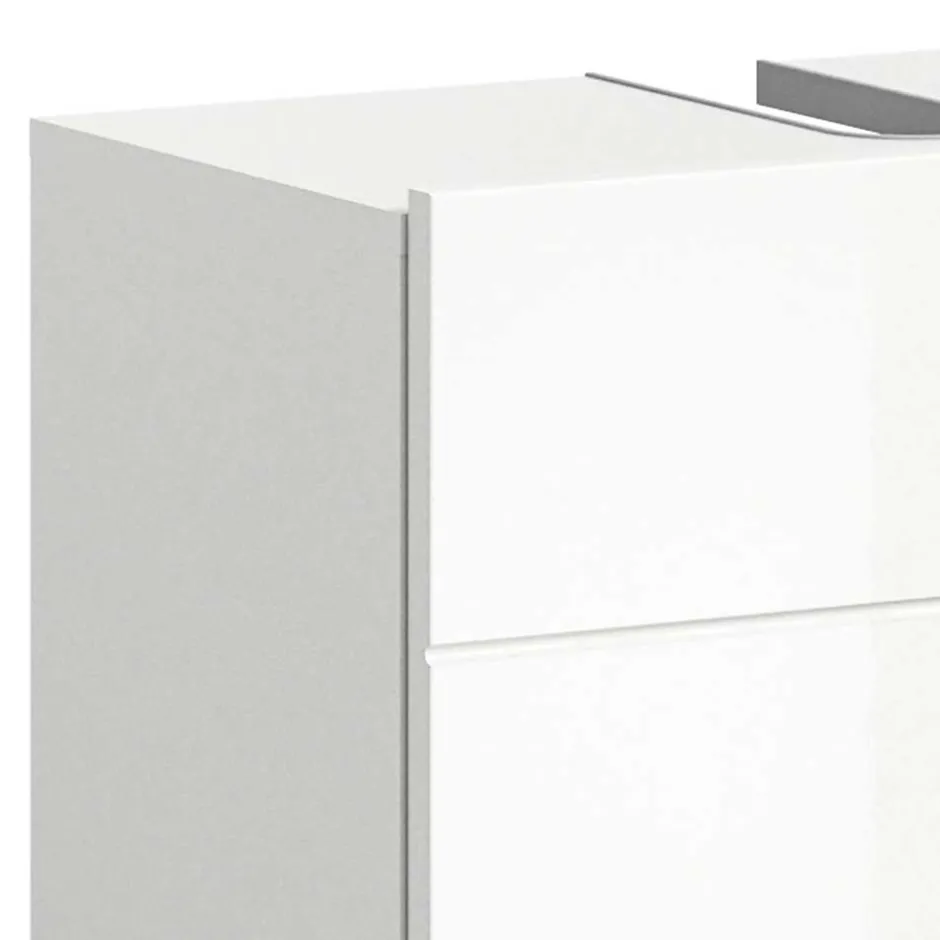 Wohnen Hochglänzender Waschbeckenunterschrank in Weiß - Vitablos