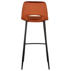 Wohnen Hochhocker in Rostfarben Braun Samt - Zykla (2er Set)