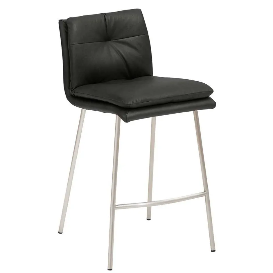 Wohnen Hochhocker mit Rückenlehne in Dunkelgrau - Hobart