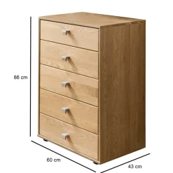 Hochkommode aus Eiche Massivholz - Emdsiva II^Wohnen