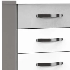 Wohnen Hochkommode in Weiß & Beton Optik - Hotti