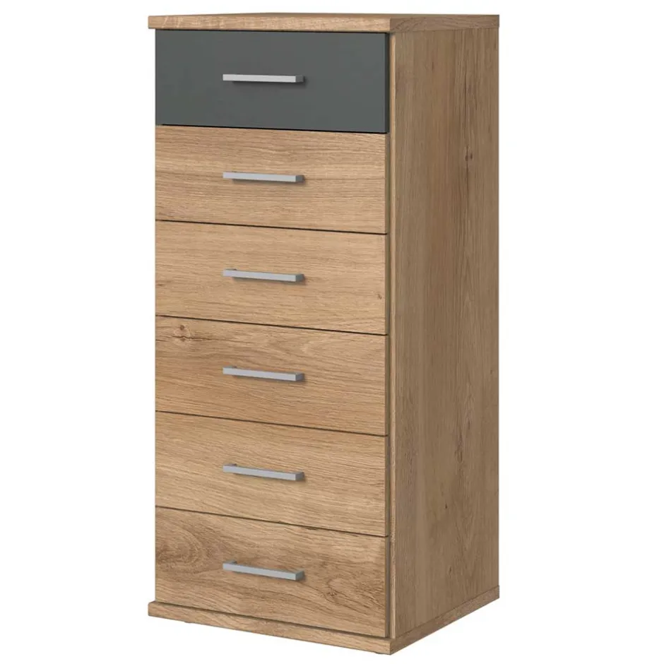 Hochkommode mit sechs Schubladen - 46x106x40 cm - Leviza^Wohnen Best