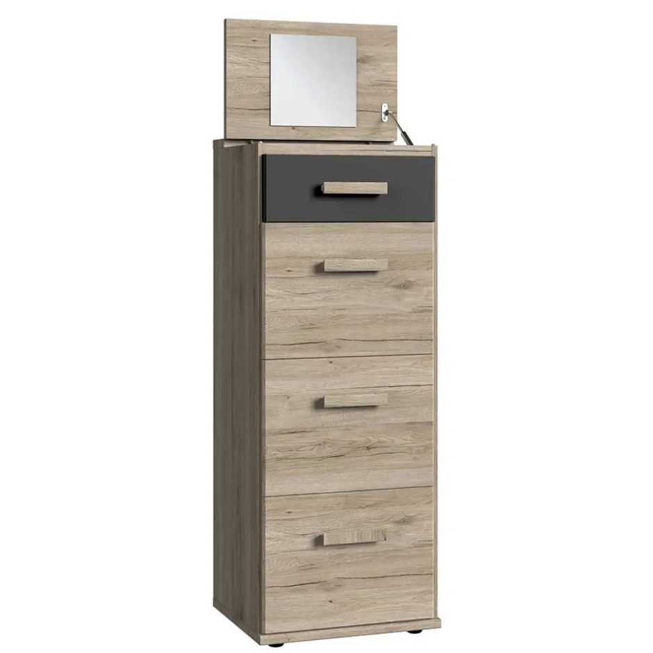 Hochkommode mit Spiegel im Deckel - Jilamenda^Wohnen Hot