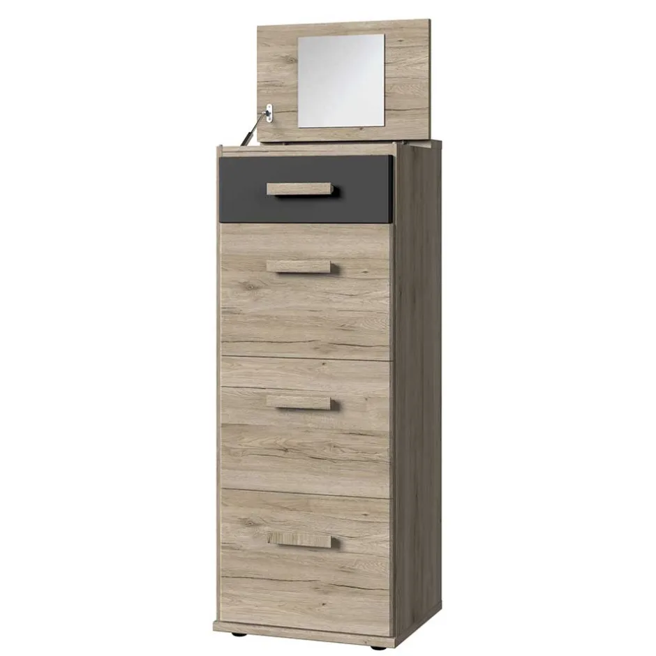 Hochkommode mit Spiegel im Deckel - Jilamenda^Wohnen Hot