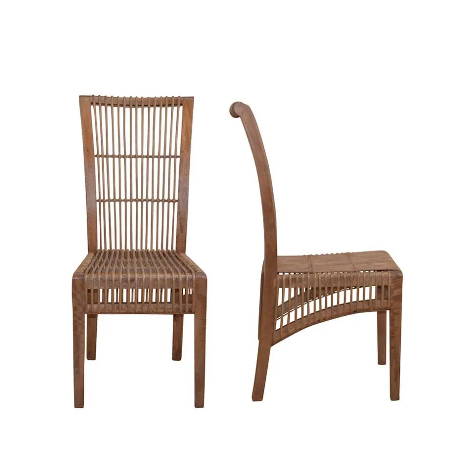 Hochlehner Rattanstuhl in Braun - Tiploma (2er Set)^Wohnen Hot