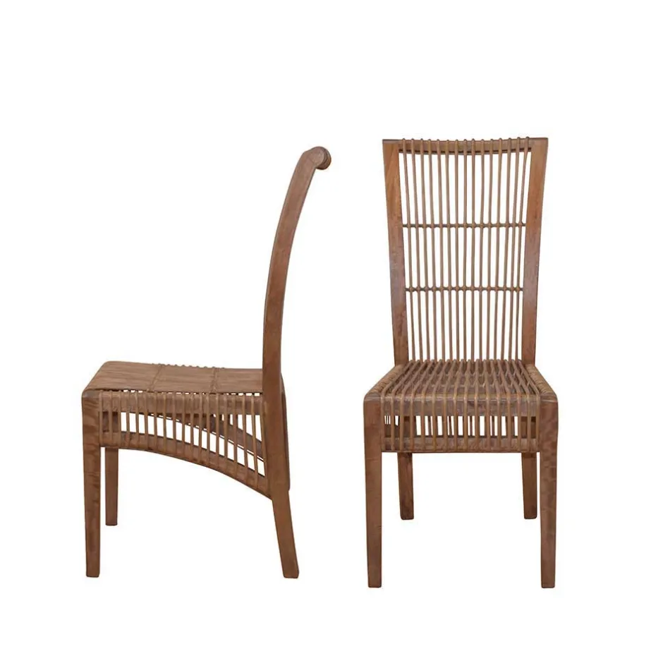 Hochlehner Rattanstuhl in Braun - Tiploma (2er Set)^Wohnen Hot