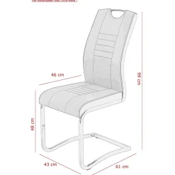 Hochlehner Schwingstuhl in Grau & Schwarz - Milly (Set)^Wohnen Online