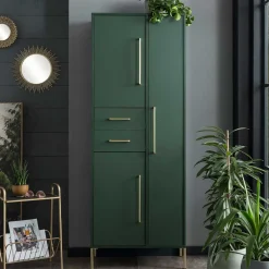 Hochschrank in Dunkelgrün & Gold - Aqua^Wohnen Sale